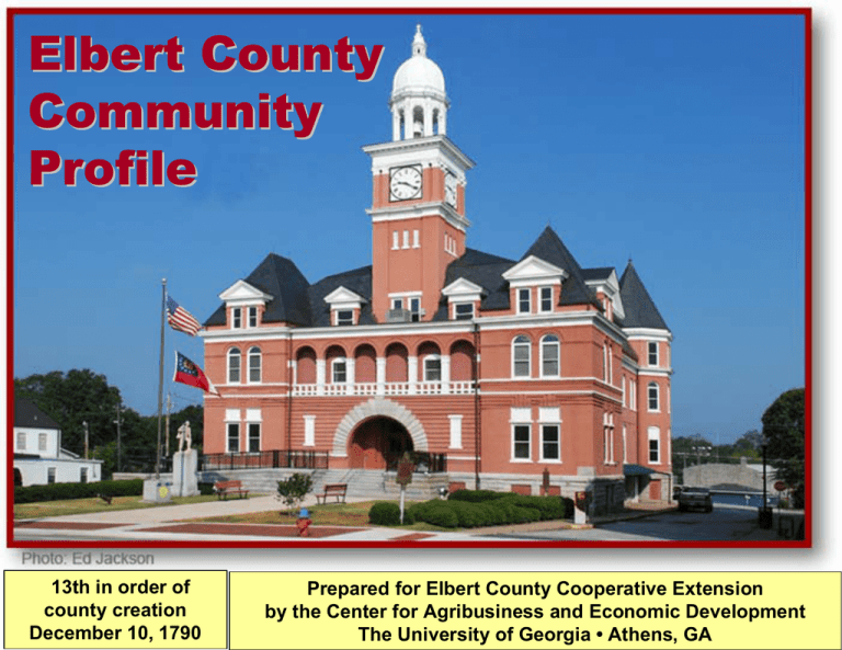 Elbert County Community Profile