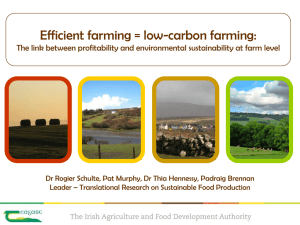 Efficient farming = low-carbon farming: