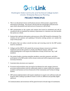PROJECT PRINCIPLES Washington State Community and Technical College System