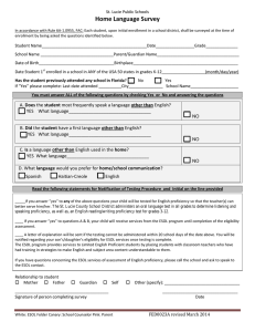 Home Language Survey - St. Lucie Public Schools