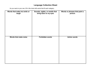 Language Collection Sheet