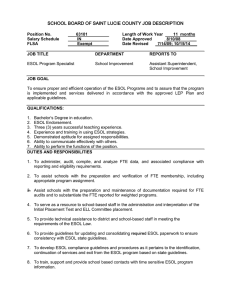 SCHOOL BOARD OF SAINT LUCIE COUNTY JOB DESCRIPTION