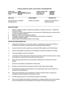 SCHOOL BOARD OF SAINT LUCIE COUNTY JOB DESCRIPTION