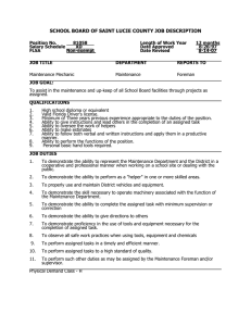 SCHOOL BOARD OF SAINT LUCIE COUNTY JOB DESCRIPTION