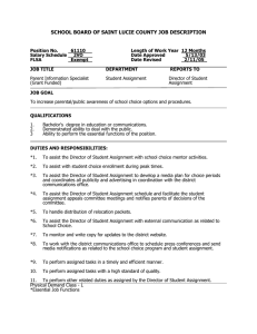 SCHOOL BOARD OF SAINT LUCIE COUNTY JOB DESCRIPTION