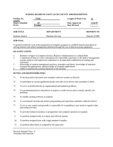 SCHOOL BOARD OF SAINT LUCIE COUNTY JOB DESCRIPTION  Position No. 77520