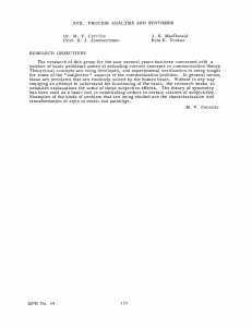 XVII. PROCESS  ANALYSIS  AND  SYNTHESIS