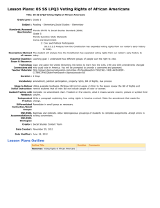 Lesson Plans: 05 SS LPQ3 Voting Rights of African Americans