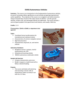 ES456 Autonomous Vehicles 