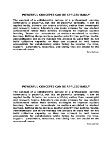 POWERFUL CONCEPTS CAN BE APPLIED BADLY