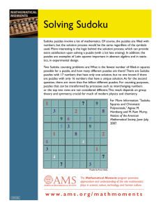 Solving Sudoku