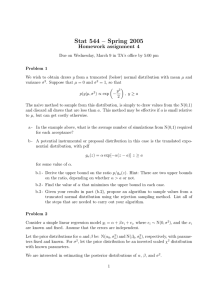 Stat 544 – Spring 2005 Homework assignment 4