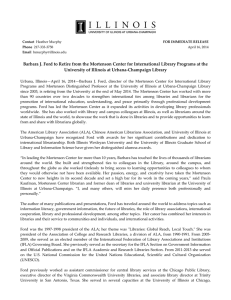 Barbara J. Ford to Retire from the Mortenson Center for... University of Illinois at Urbana-Champaign Library