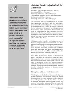 A Global Leadership Context for Librarians