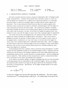 XVIII. CIRCUIT  THEORY Prof.  J.  Granlund A.  Ospina