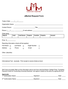 eMarket Request Form
