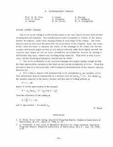 X. INFORMATION  THEORY Prof.  R.  M.  Fano