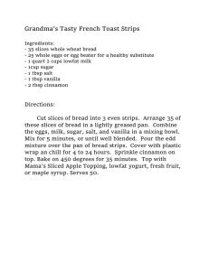 Grandma’s Tasty French Toast Strips