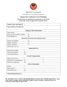 Conference Travel Funding Request Form - Boston College