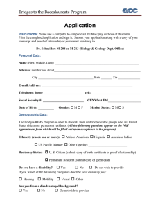 Application Bridges	to	the	Baccalaureate	Program