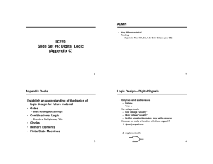 IC220 Slide Set #6: Digital Logic (Appendix C)