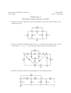 Problem Set 3 Due Friday (5pm), February 24, 2012