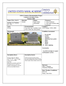 USNA Cemetery Documentation Project Cemetery Inventory Form Summer 2005 Name: