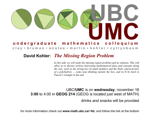 UBC UMC The Missing Region Problem