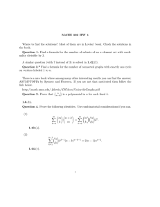 MATH 503 HW 1 asz’ book. Check the solutions in the book.