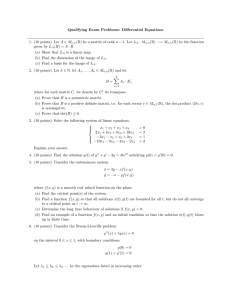 Qualifying Exam Problems: Differential Equations