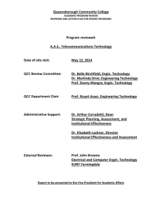 Queensborough Community College Program reviewed:  A.A.S., Telecommunications Technology