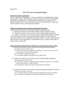 MA 121 Course Assessment Report