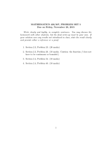 MATHEMATICS 420/507, PROBLEM SET 5 Due on Friday, November 20, 2015