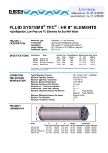 Lenntech FLUID SYSTEMS TFC - HR 8” ELEMENTS