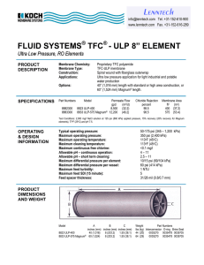 FLUID SYSTEMS TFC - ULP 8” ELEMENT