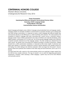 CENTENNIAL HONORS COLLEGE Western Illinois University Undergraduate Research Day 2016