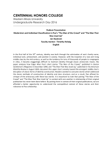 CENTENNIAL HONORS COLLEGE Western Illinois University Undergraduate Research Day 2016