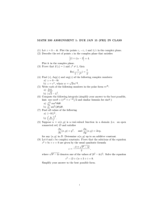 MATH 300 ASSIGNMENT 1: DUE JAN 15 (FRI) IN CLASS