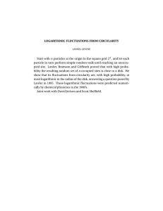 LOGARITHMIC FLUCTUATIONS FROM CIRCULARITY Z n , and let each