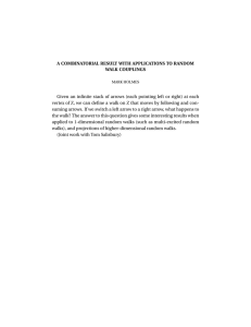 A COMBINATORIAL RESULT WITH APPLICATIONS TO RANDOM WALK COUPLINGS