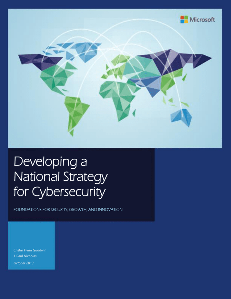 Developing A National Strategy For Cybersecurity