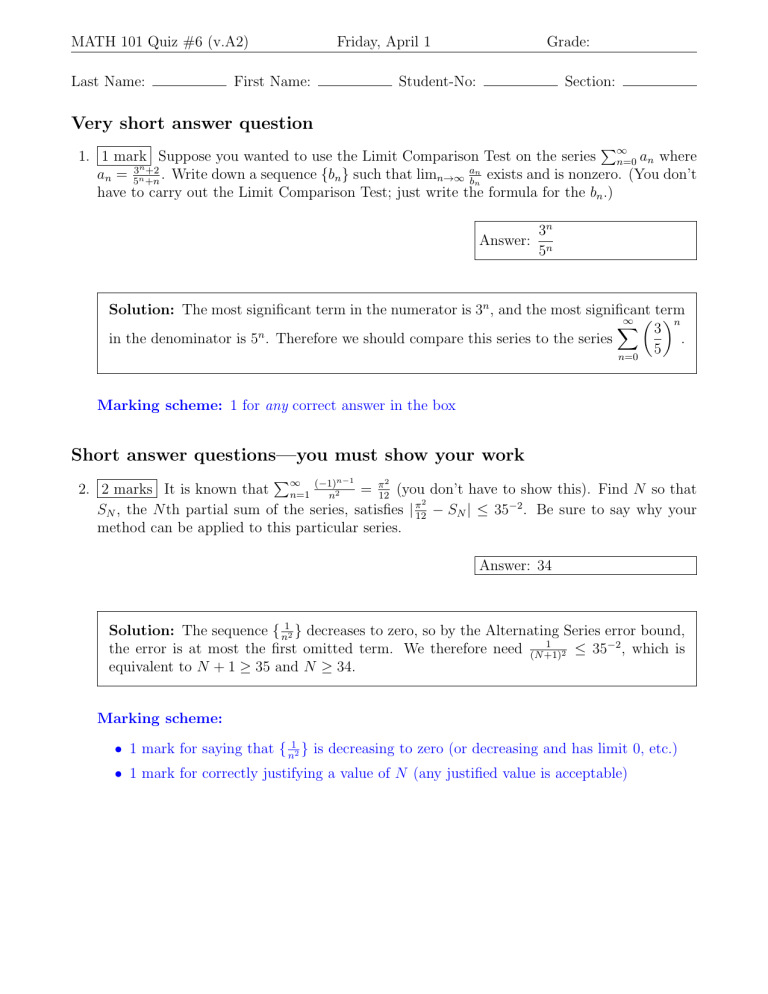 Very Short Answer Question