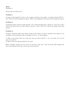 Electric Flux & Gauss' Law Worksheet