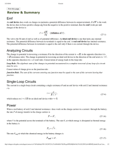 Emf Review &amp; Summary