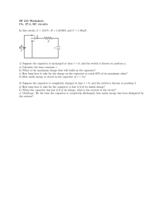 SP 212 Worksheet Ch. 27.4, RC circuits