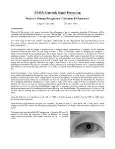 EE435: Biometric Signal Processing Project 4: Pattern Recognition III (System Performance)