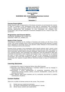 Course Prescription  Course Outline 2013