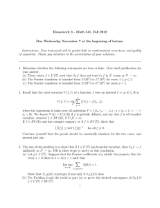 Homework 3 - Math 541, Fall 2012