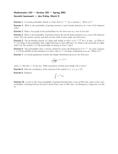 Mathematics 103 — Section 202 — Spring 2001