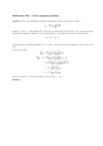 Mathematics 446 — fourth assignment solutions